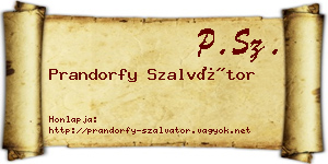 Prandorfy Szalvátor névjegykártya